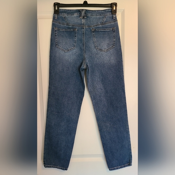 NY & Co. Women's Mom Jeans  High-Rise Medium Wash Denim Size 4 - Picture 2 of 4